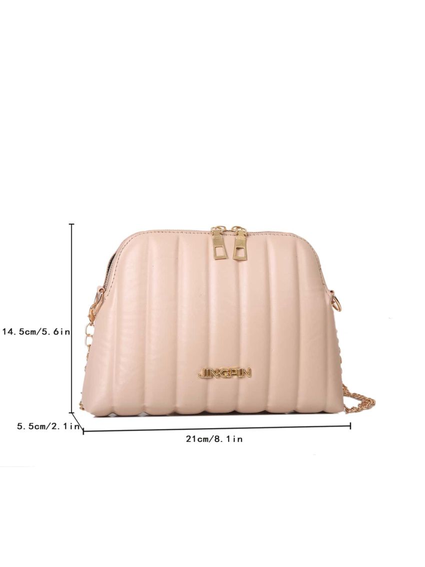 Mini Letter Graphic Textured Dome Bag