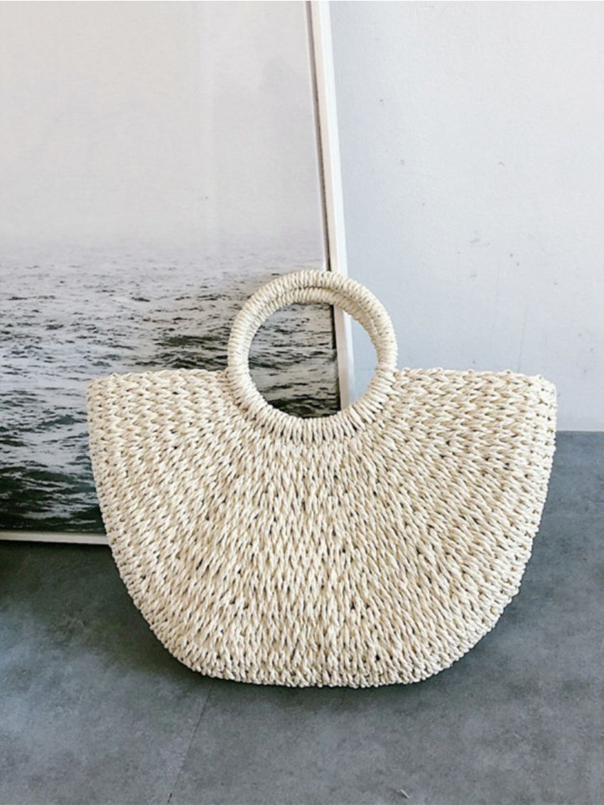Braided Design Straw Bag