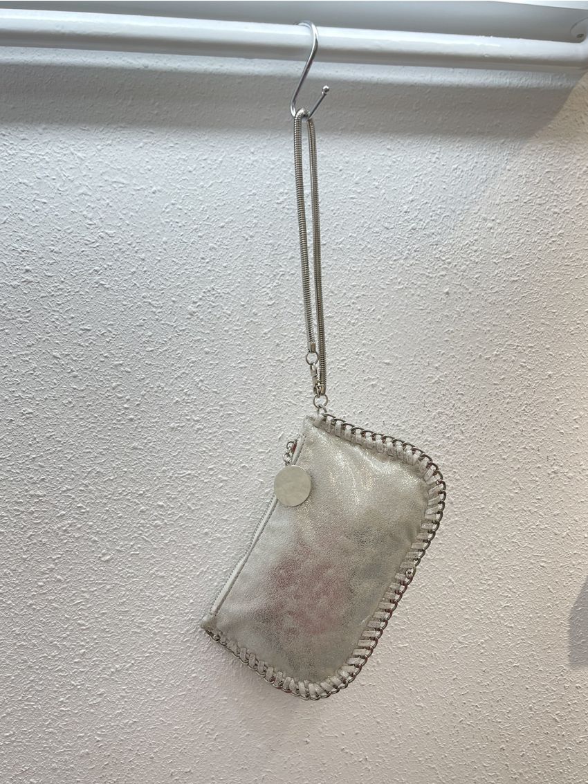 Braided Detail Chain Baguette Bag