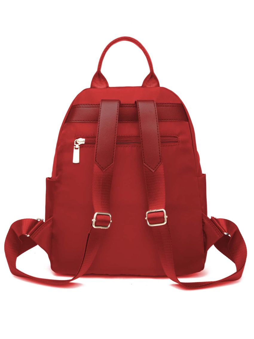 Minimalist Snap Button Functional Backpack