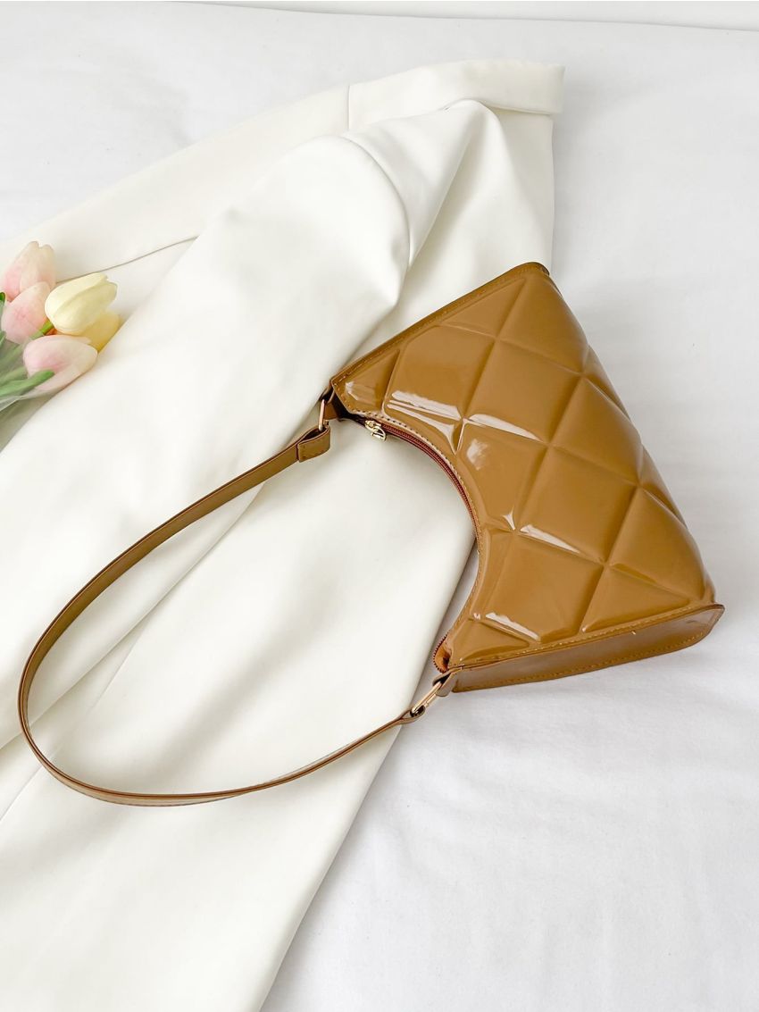 Minimalist Embossed Baguette Bag