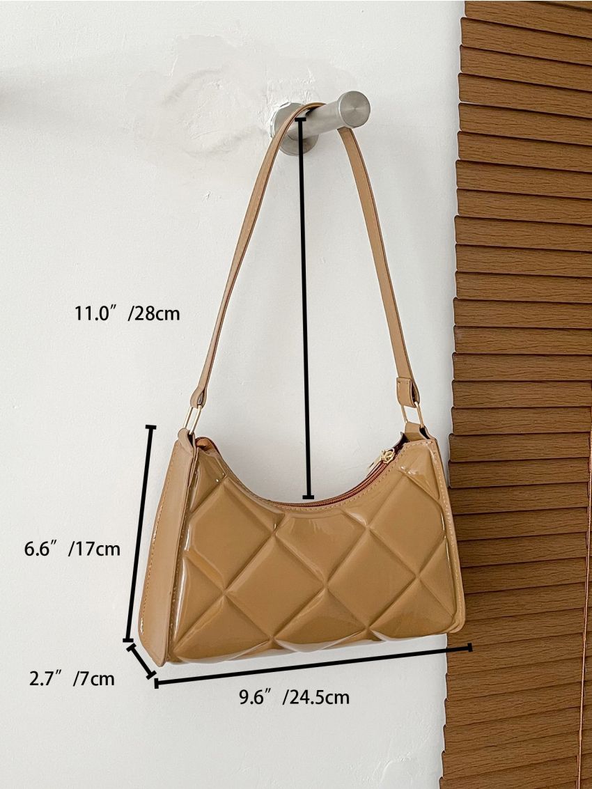 Minimalist Embossed Baguette Bag