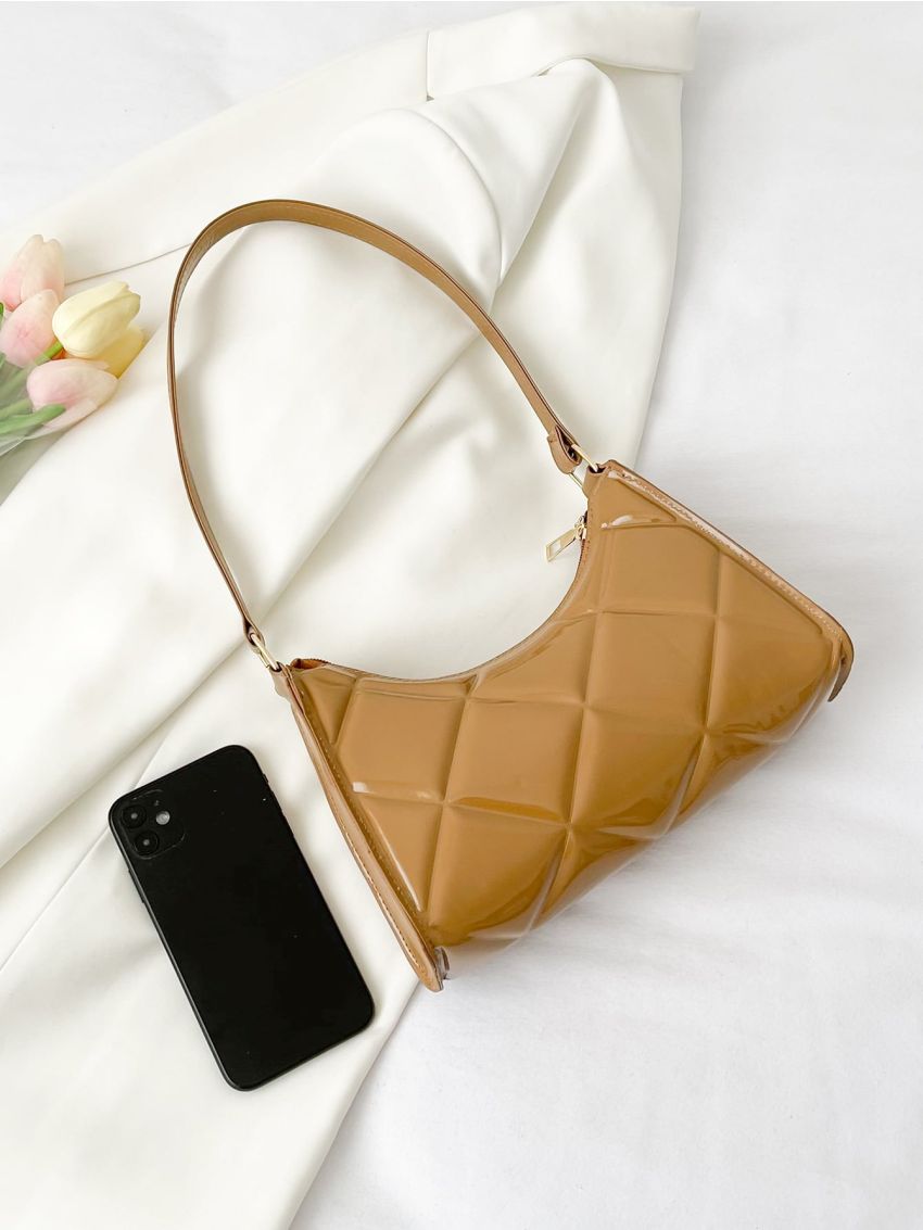 Minimalist Embossed Baguette Bag