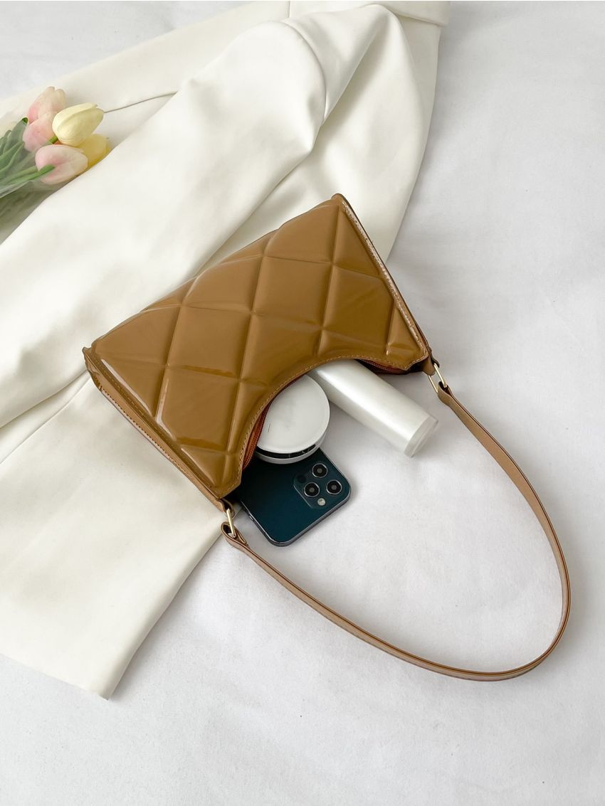 Minimalist Embossed Baguette Bag