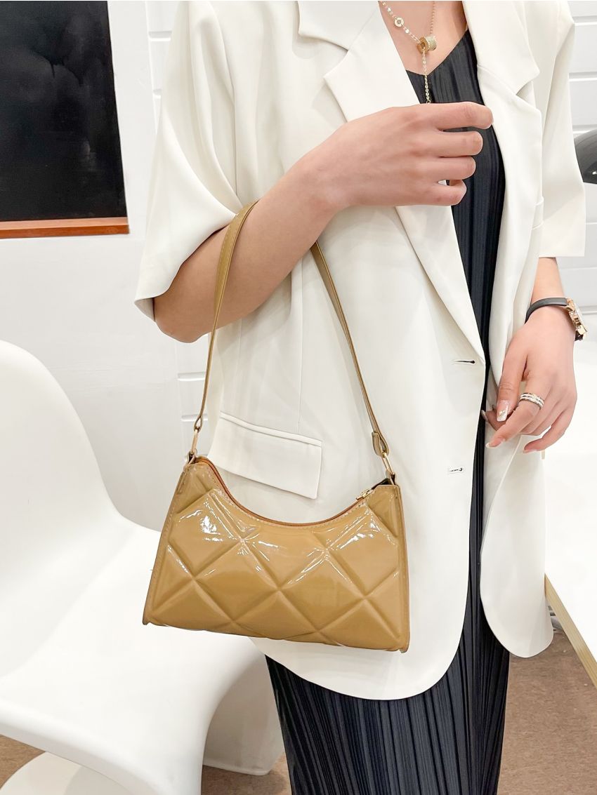 Minimalist Embossed Baguette Bag