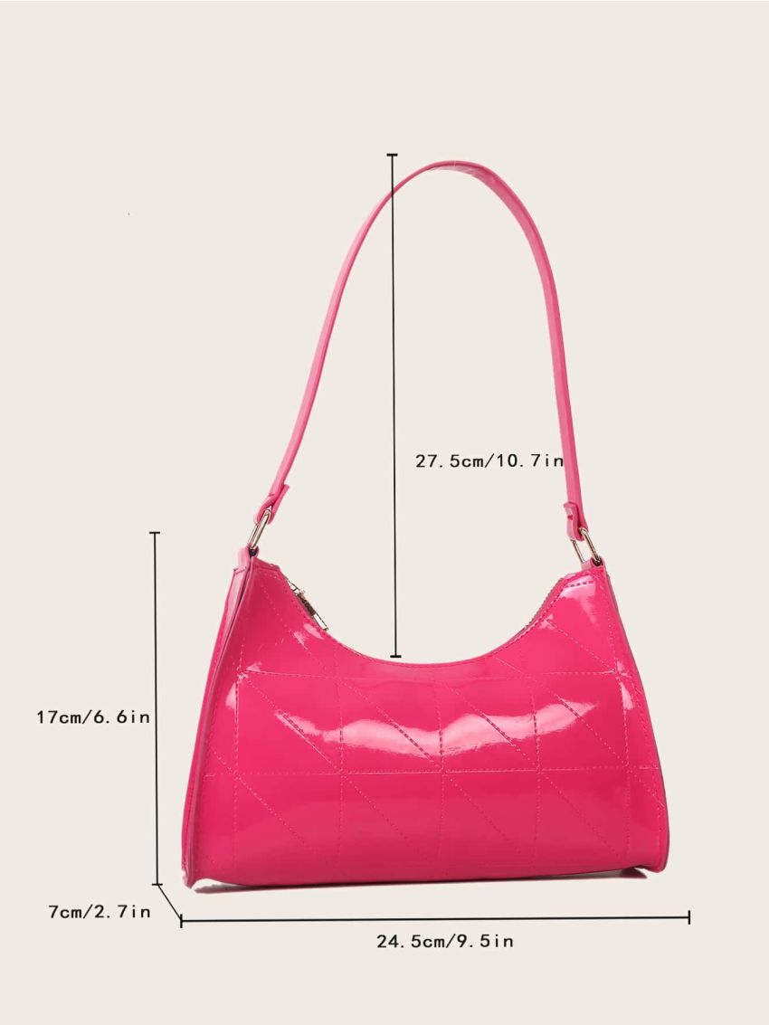 Stitch Detail Top Handle Baguette Bag