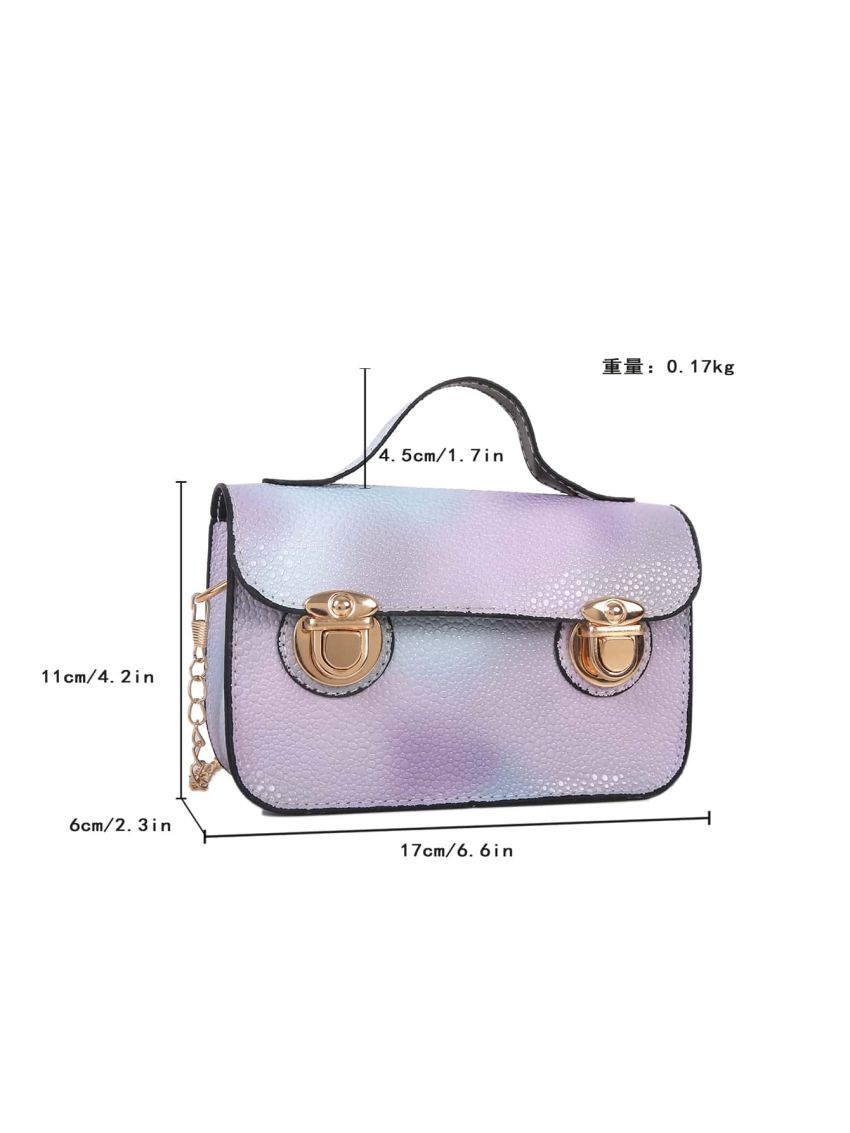 Mini Litchi Embossed Ombre Square Bag