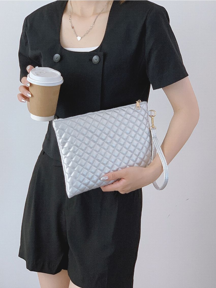 Quilted Pattern Square Bag