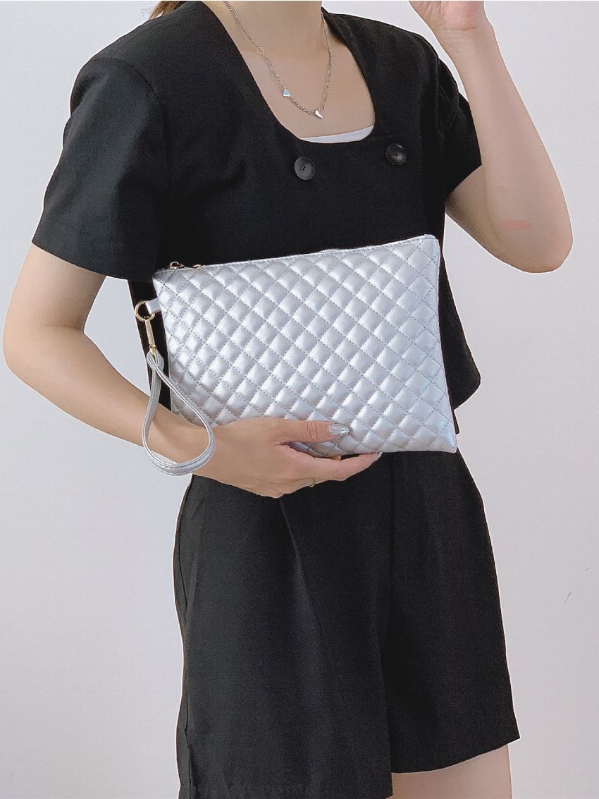 Quilted Pattern Square Bag