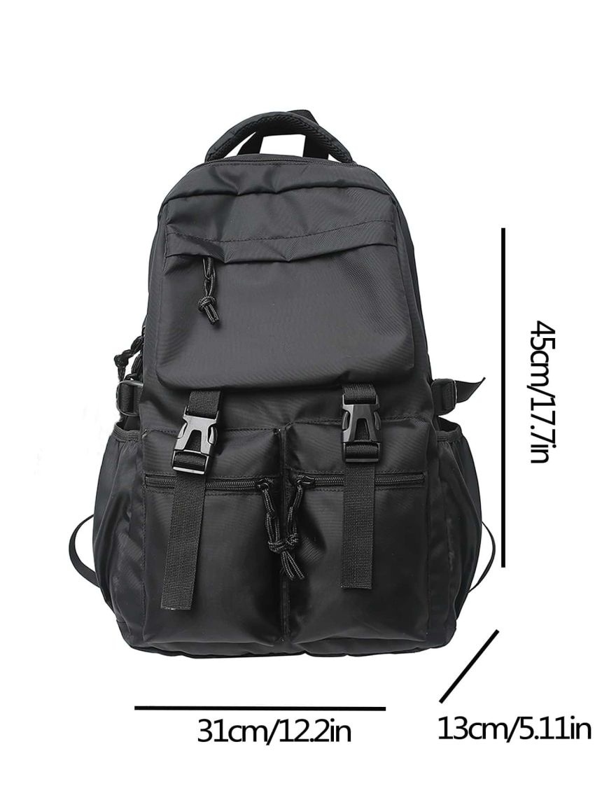 Multi-Compartment Release Buckle Detail Backpack