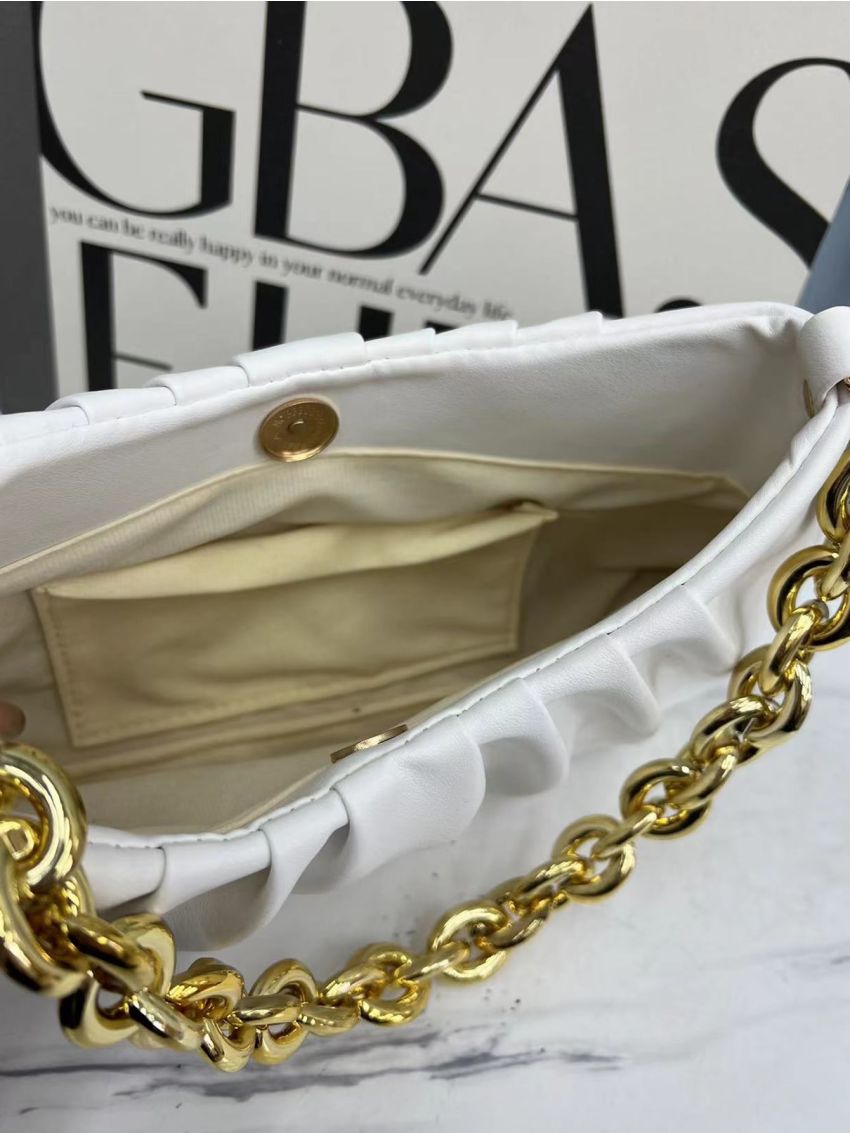 Minimalist Ruched Baguette Bag