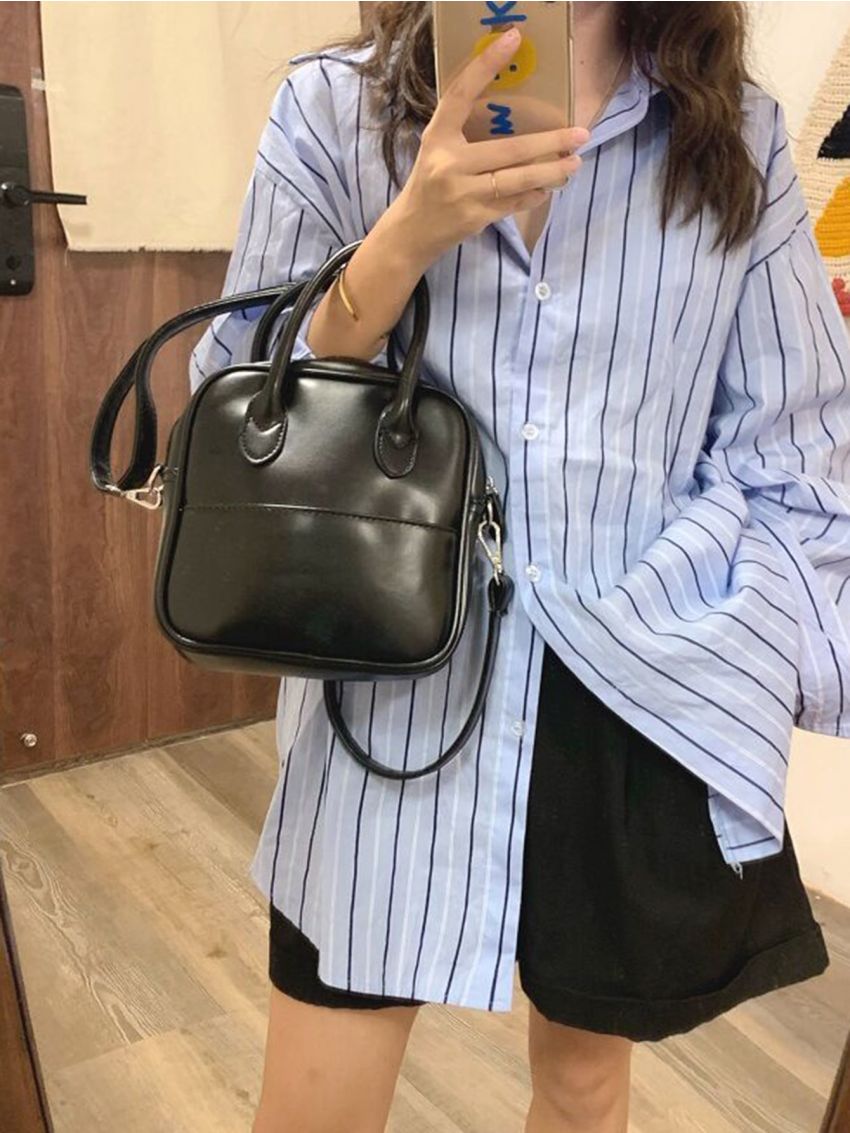 Minimalist Double Handle Square Bag