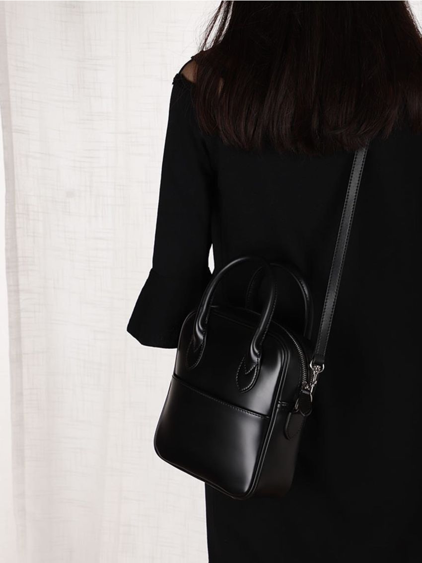 Minimalist Double Handle Square Bag