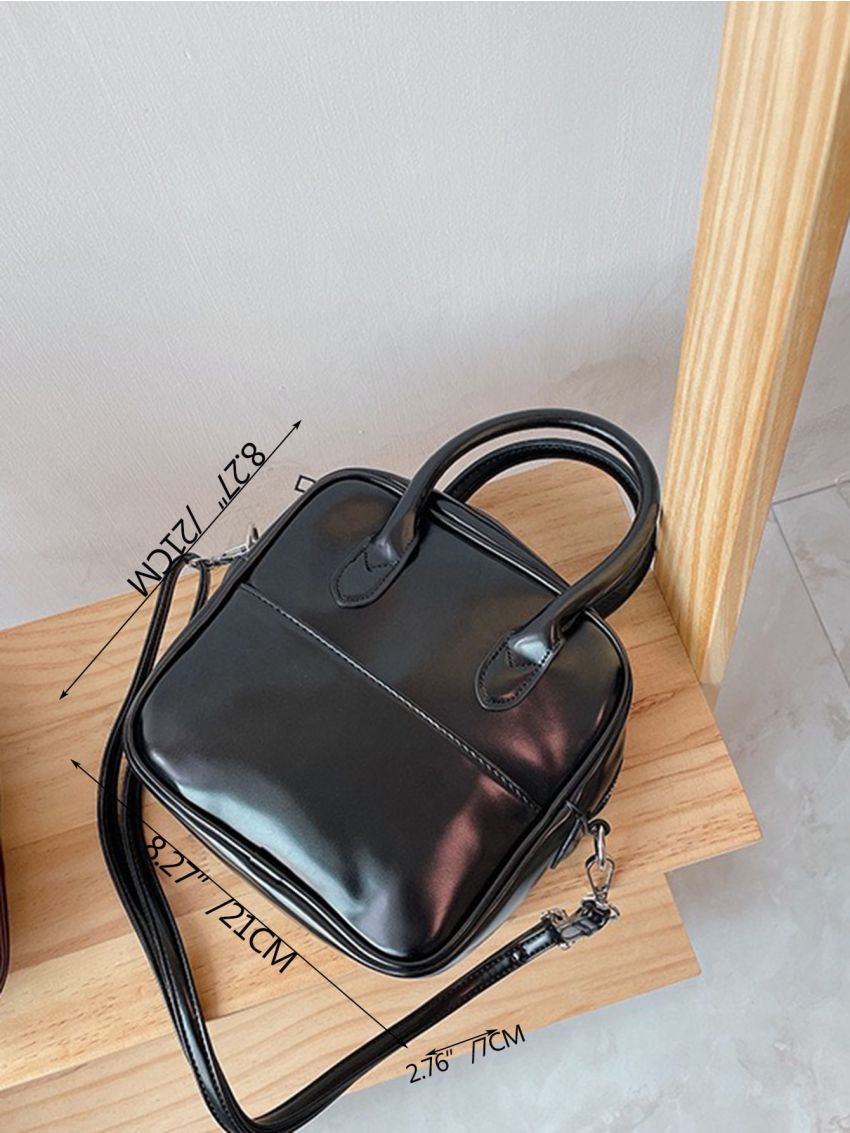 Minimalist Double Handle Square Bag
