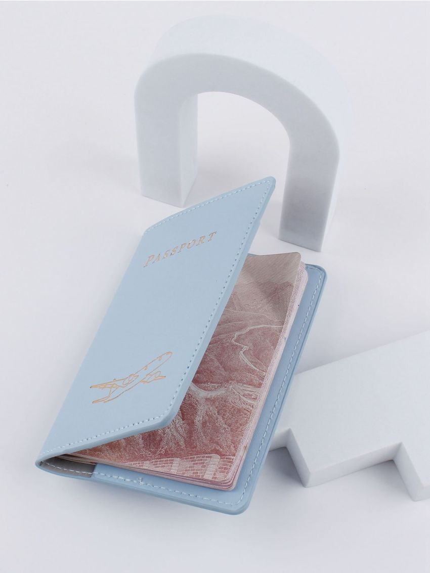 Letter Graphic Passport Case