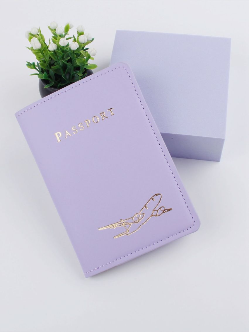 Letter Graphic Passport Case