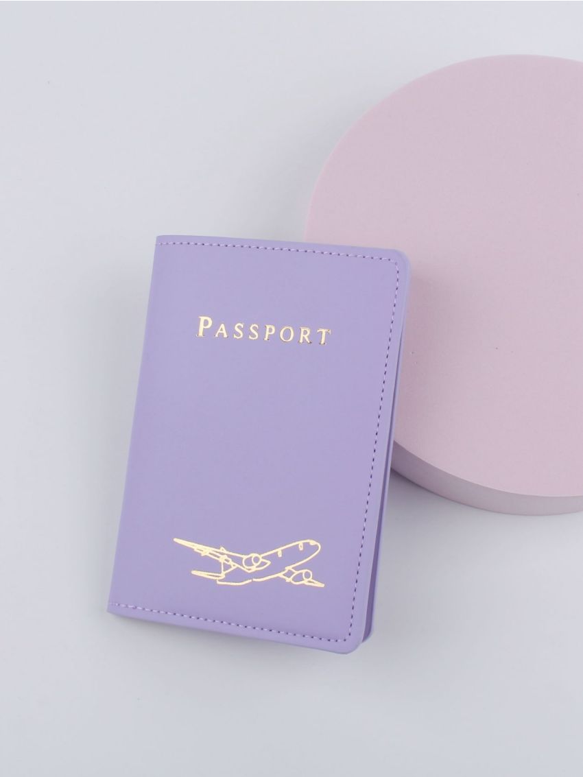 Letter Graphic Passport Case