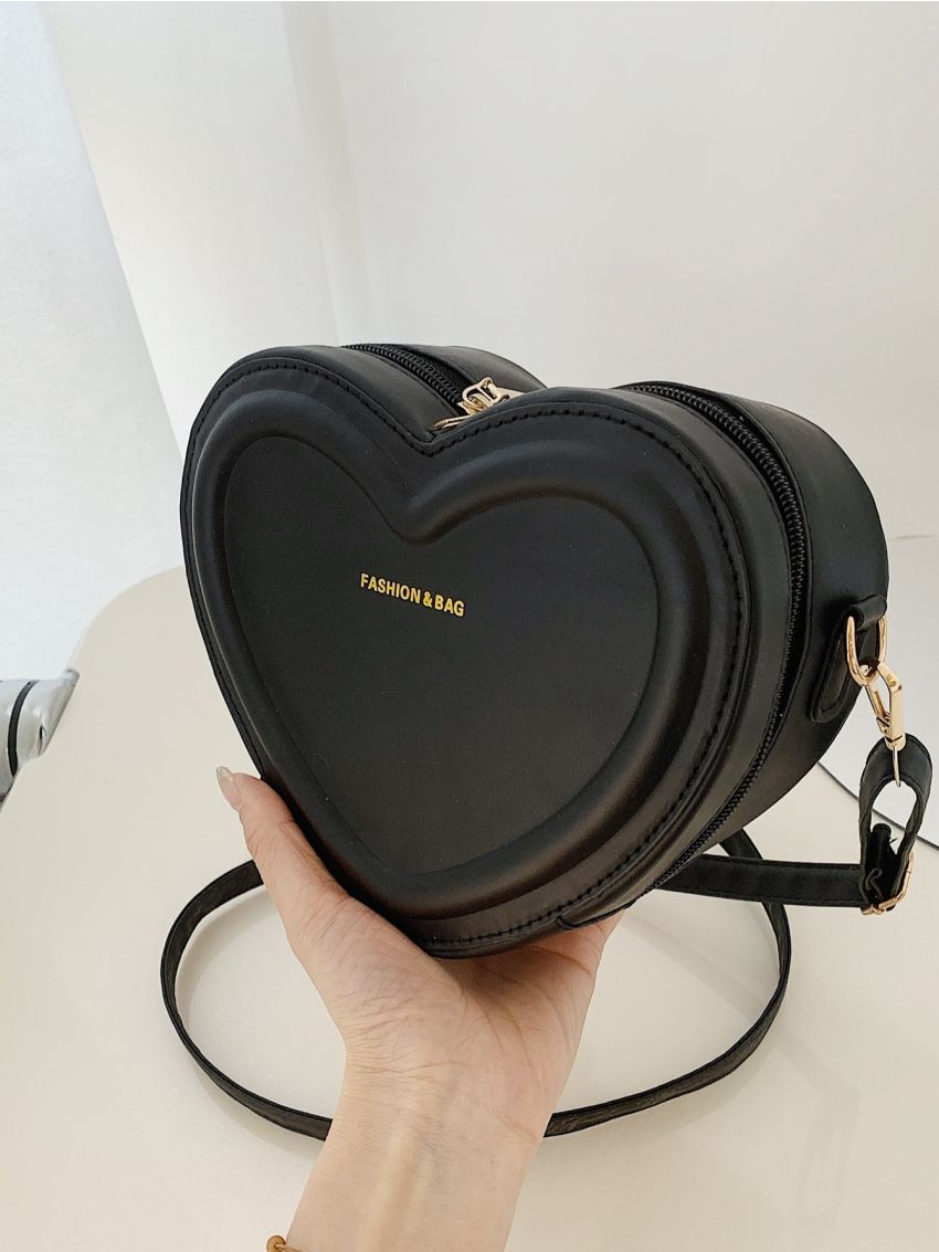 Letter Graphic Heart Design Novelty Bag, Mothers Day Gift For Mom