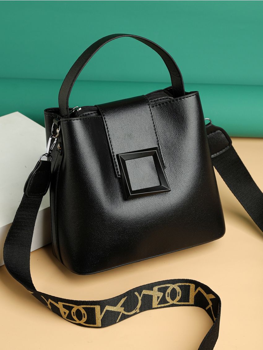 Minimalist Top Handle Bucket Bag