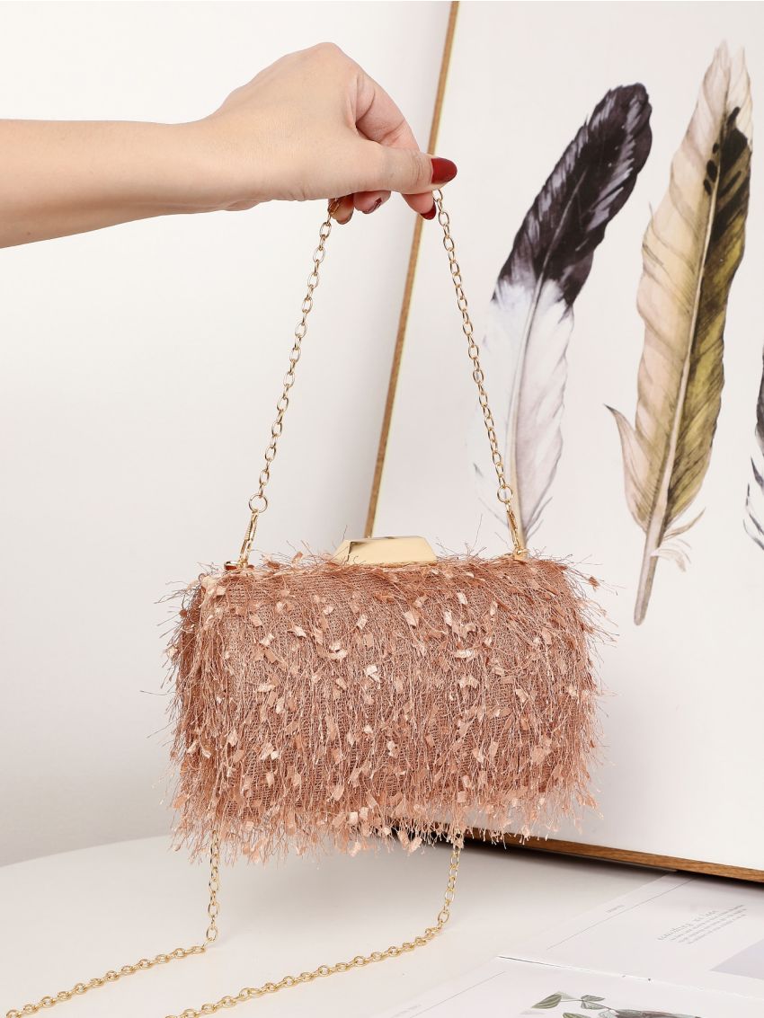 Mini Tassel Decor Chain Box Bag
