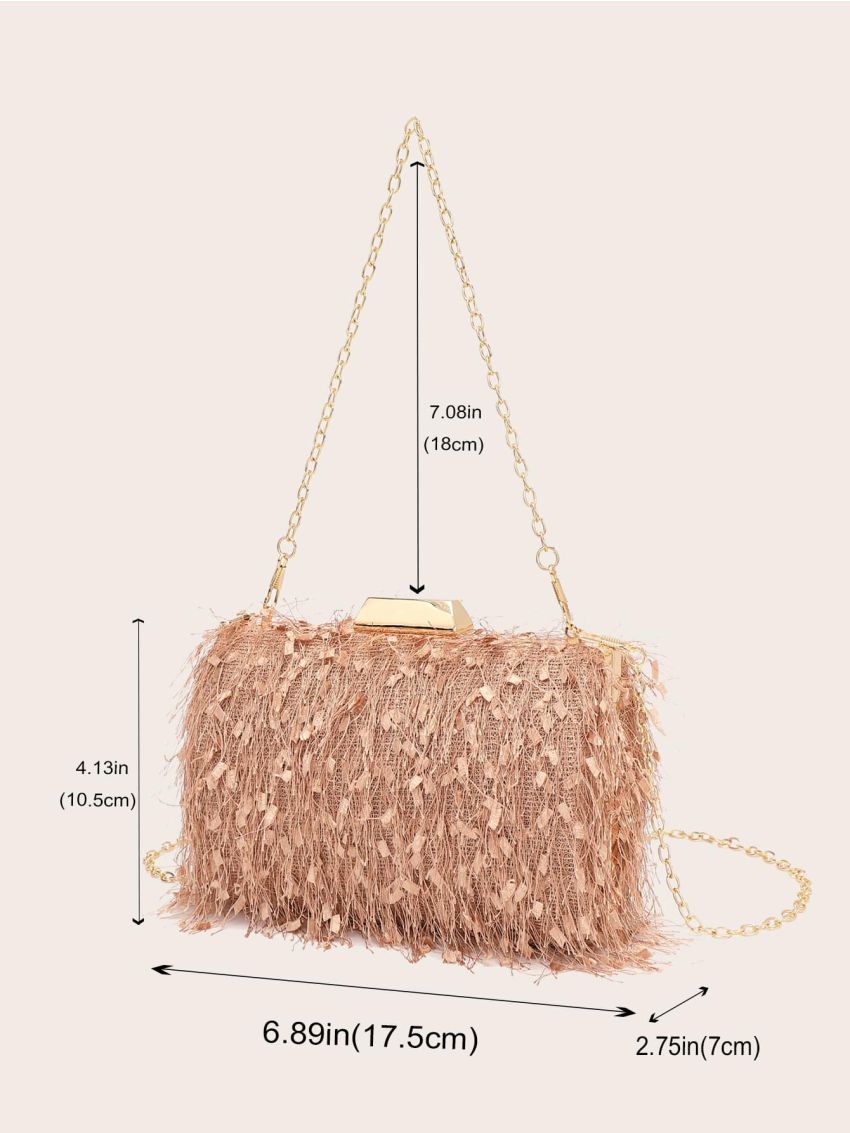 Mini Tassel Decor Chain Box Bag