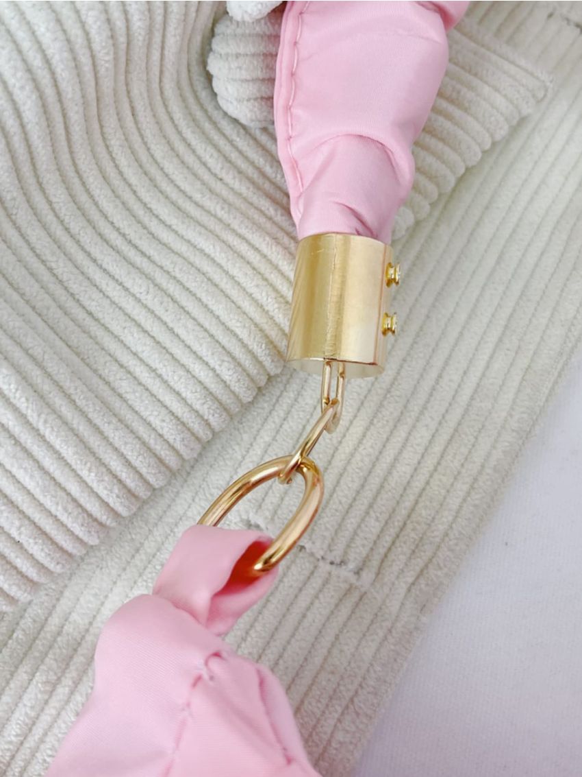 Minimalist Snap Button Ruched Bag