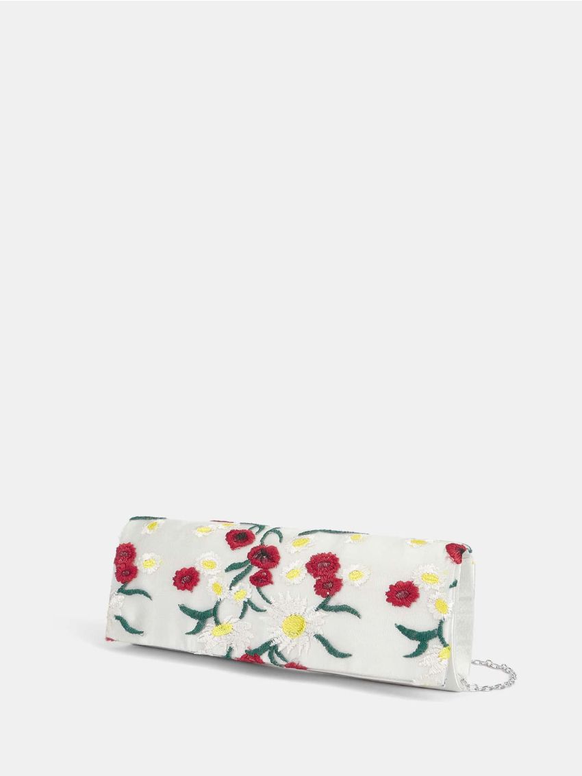 Flower Embroidery Decor Evening Bag