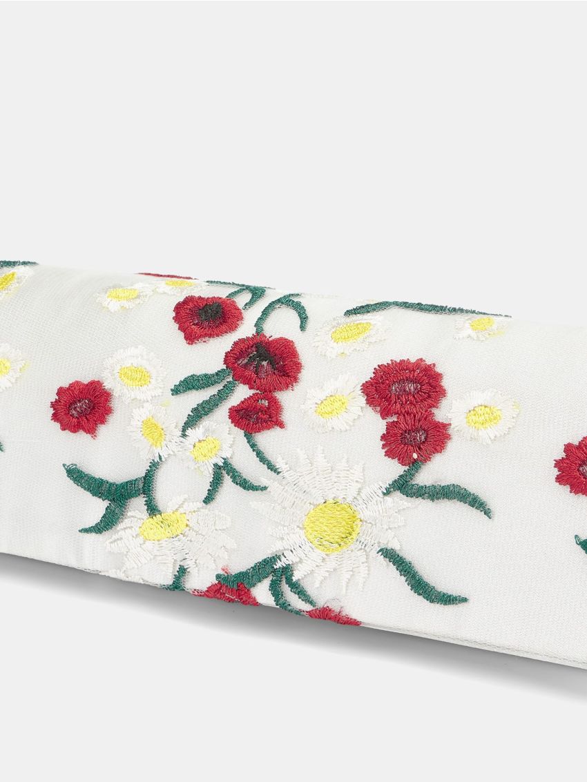 Flower Embroidery Decor Evening Bag