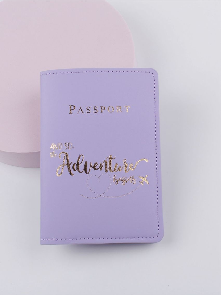 Letter Graphic Passport Case