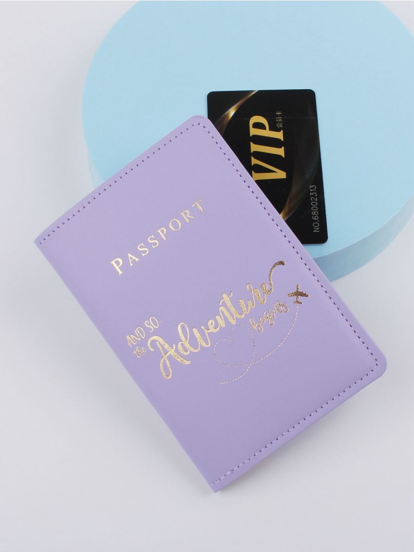 Letter Graphic Passport Case