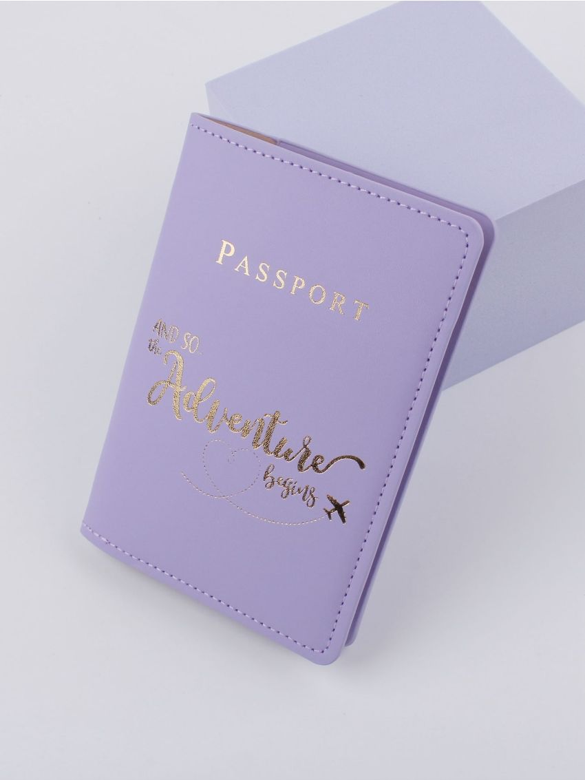 Letter Graphic Passport Case