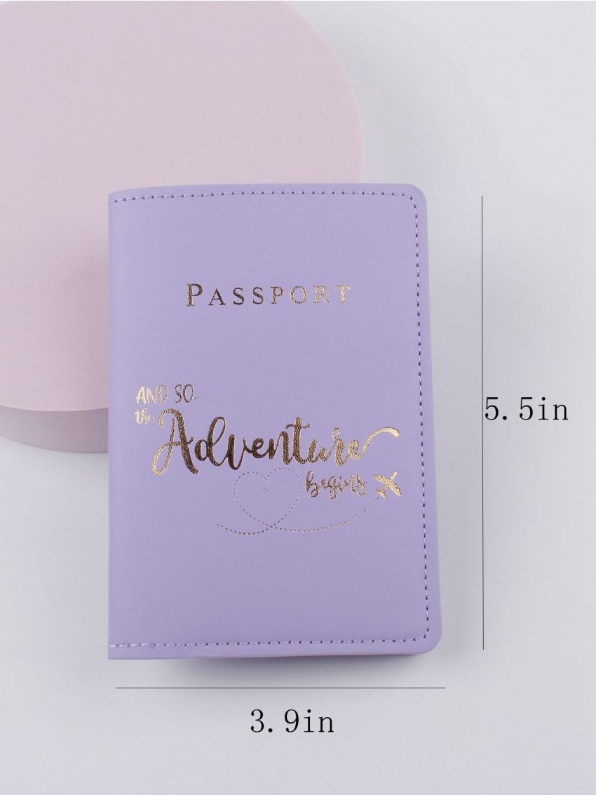 Letter Graphic Passport Case