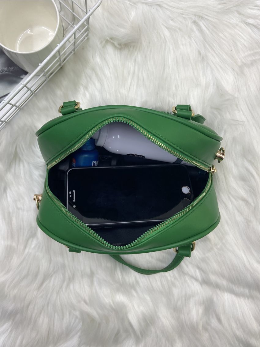 Minimalist Dome Bag With Cartoon Bag Charm