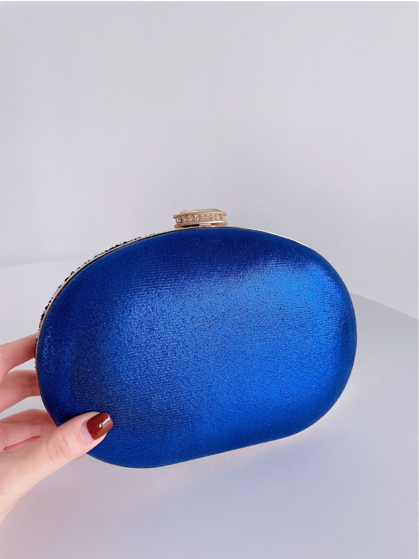 Rhinestone Decor Box Bag