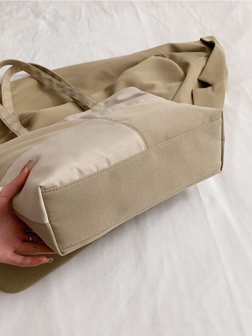 Checkered Large Capacity Shoulder Tote Bag