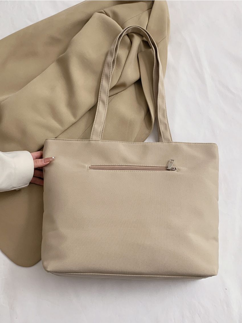 Checkered Large Capacity Shoulder Tote Bag