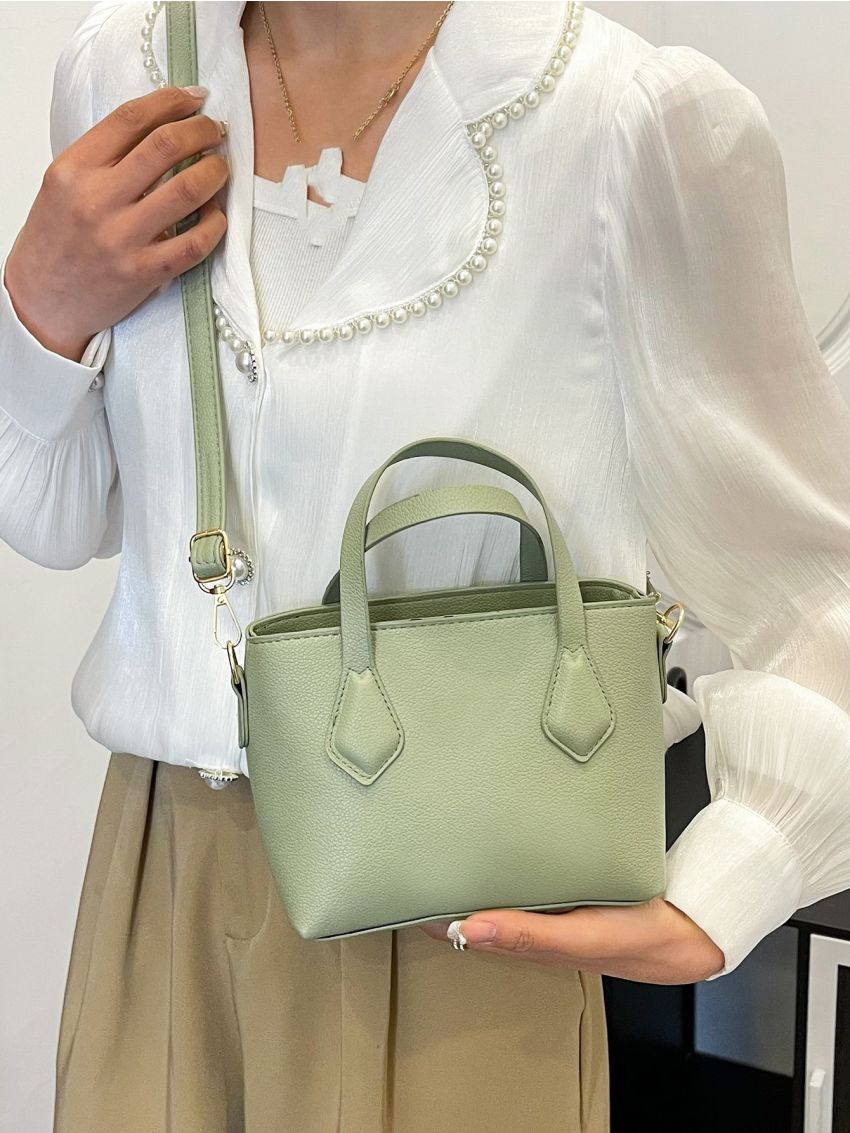 Double Handle Bucket Bag