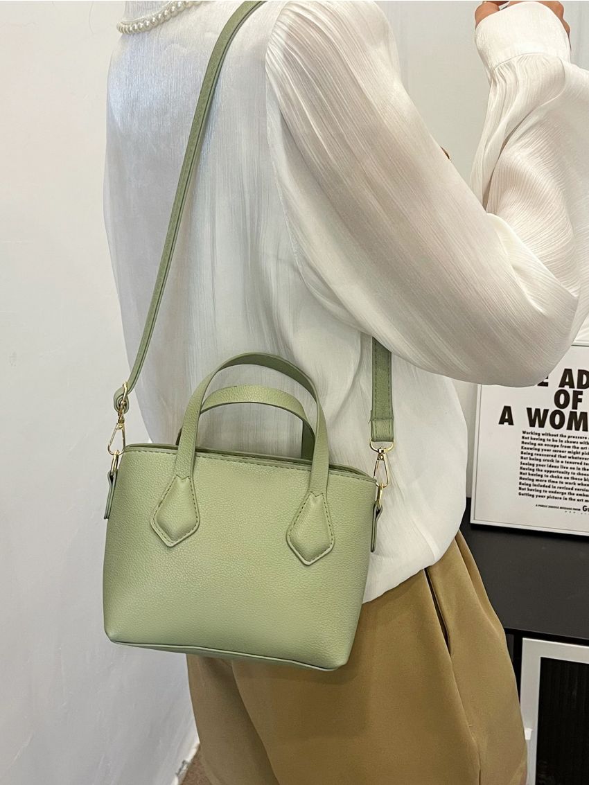 Double Handle Bucket Bag