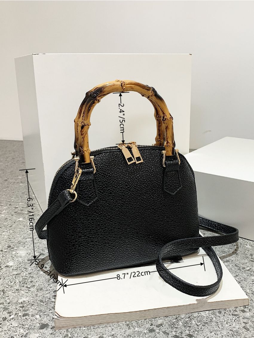 Bamboo Joint Top Handle Dome Bag