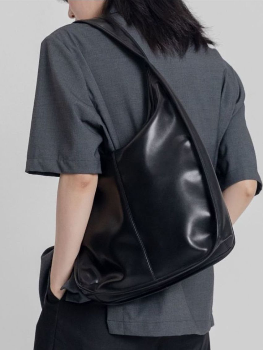 Minimalist Stitch Detail Hobo Bag