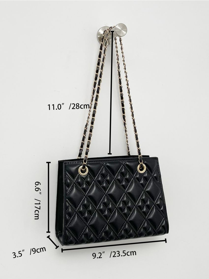 Quilted Chain Square Bag