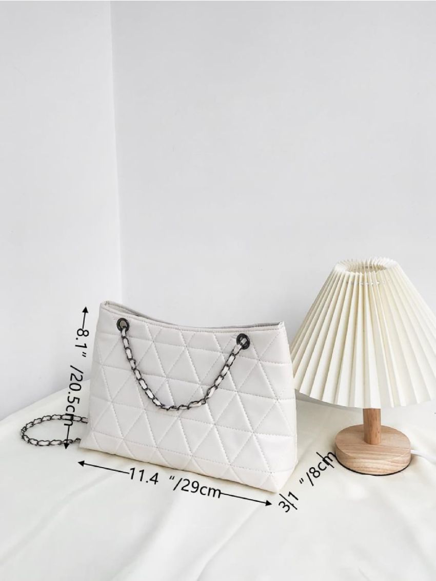 Stitch Detail Shoulder Tote Bag