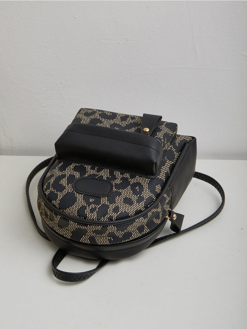 Mini Leopard Pattern Classic Backpack