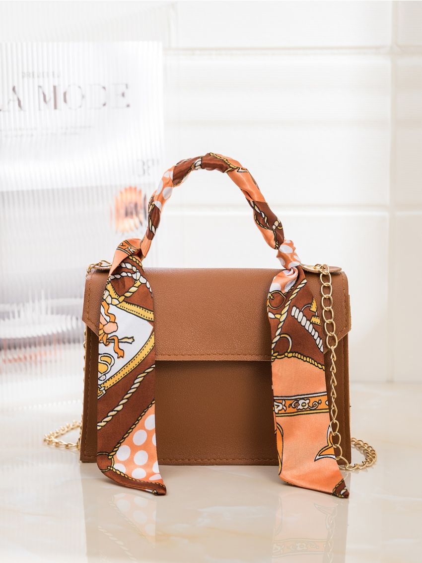 Mini Minimalist Scarf Decor Chain Satchel Bag