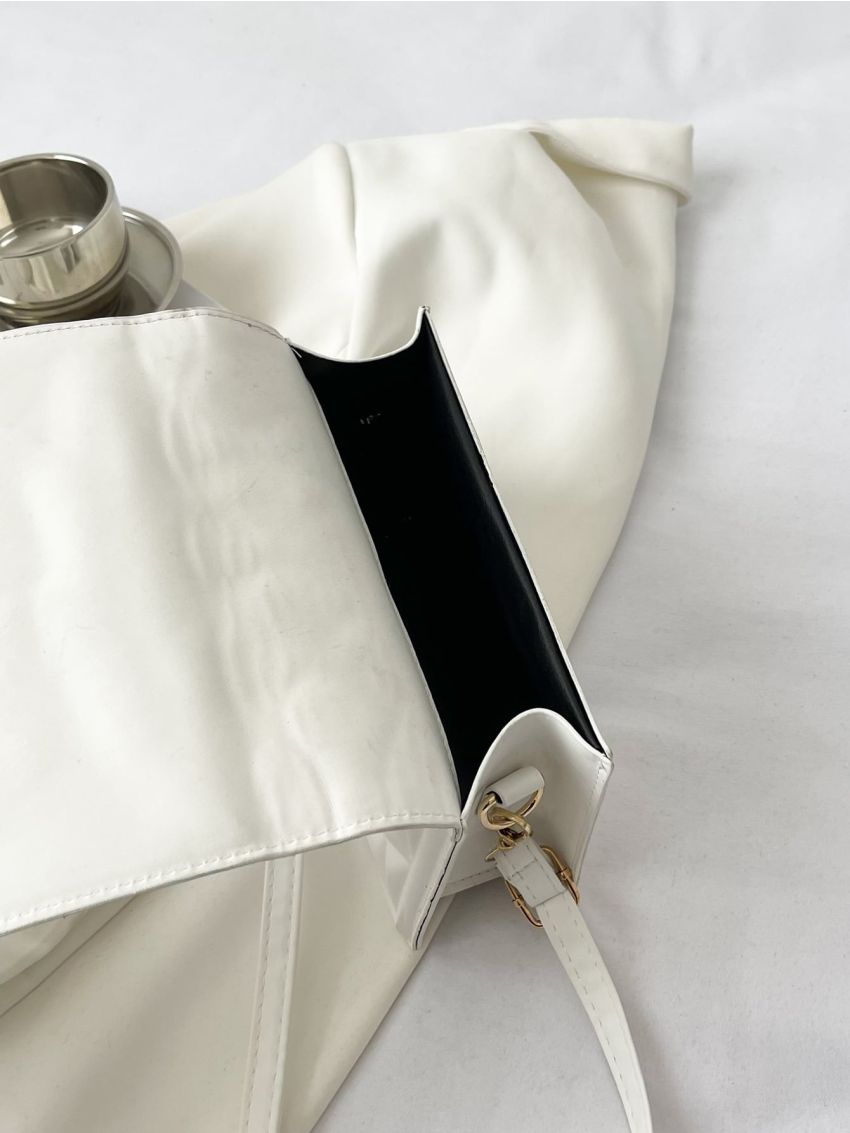 Quilted Twist Lock Square Bag