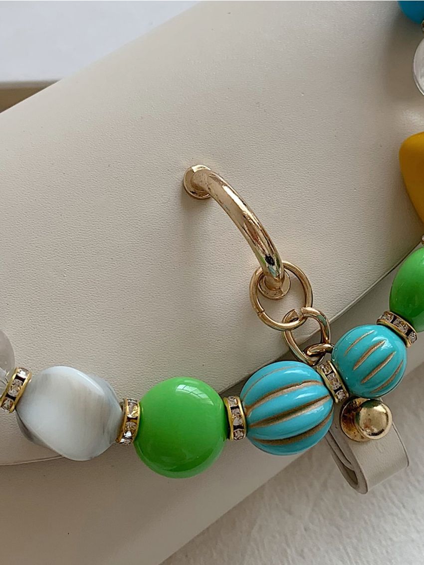 Mini Bead Decor Flap Square Bag