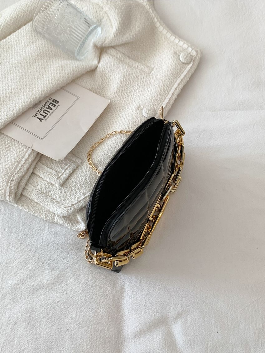Textured Chain Dome Bag
