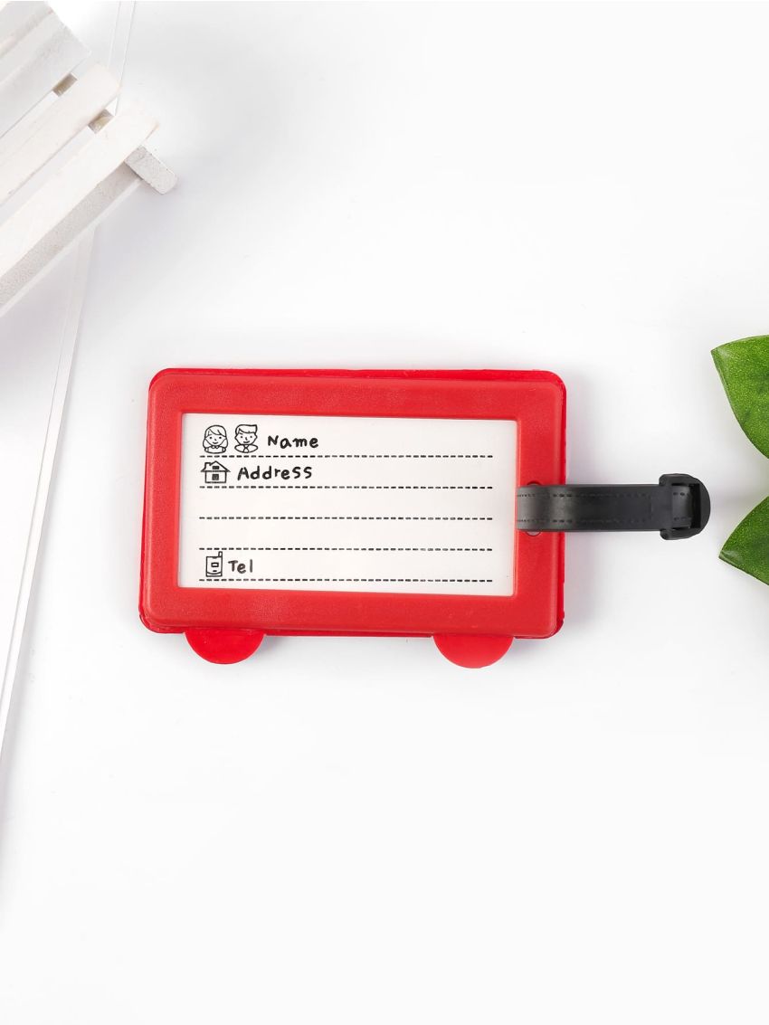 Letter Graphic Bus Design Luggage Tag