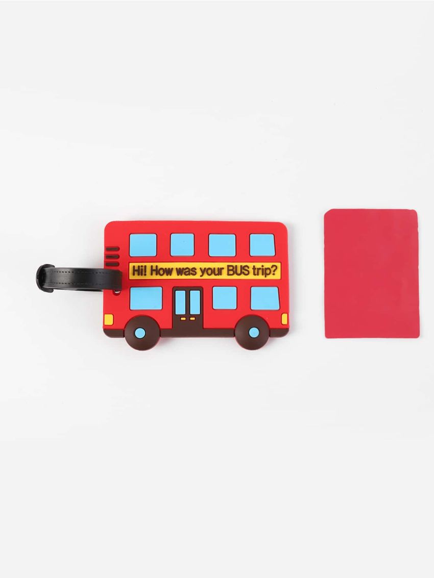 Letter Graphic Bus Design Luggage Tag