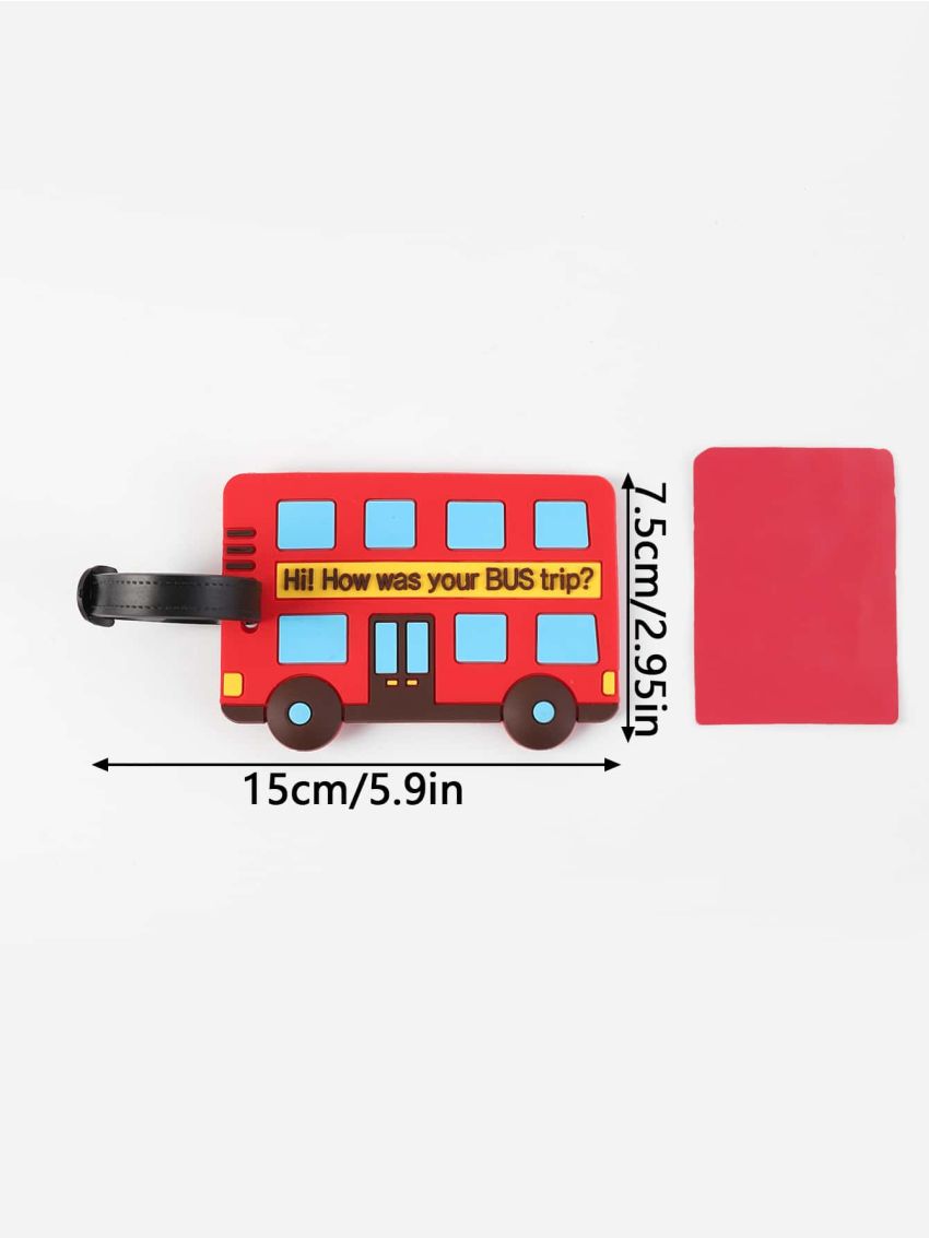 Letter Graphic Bus Design Luggage Tag